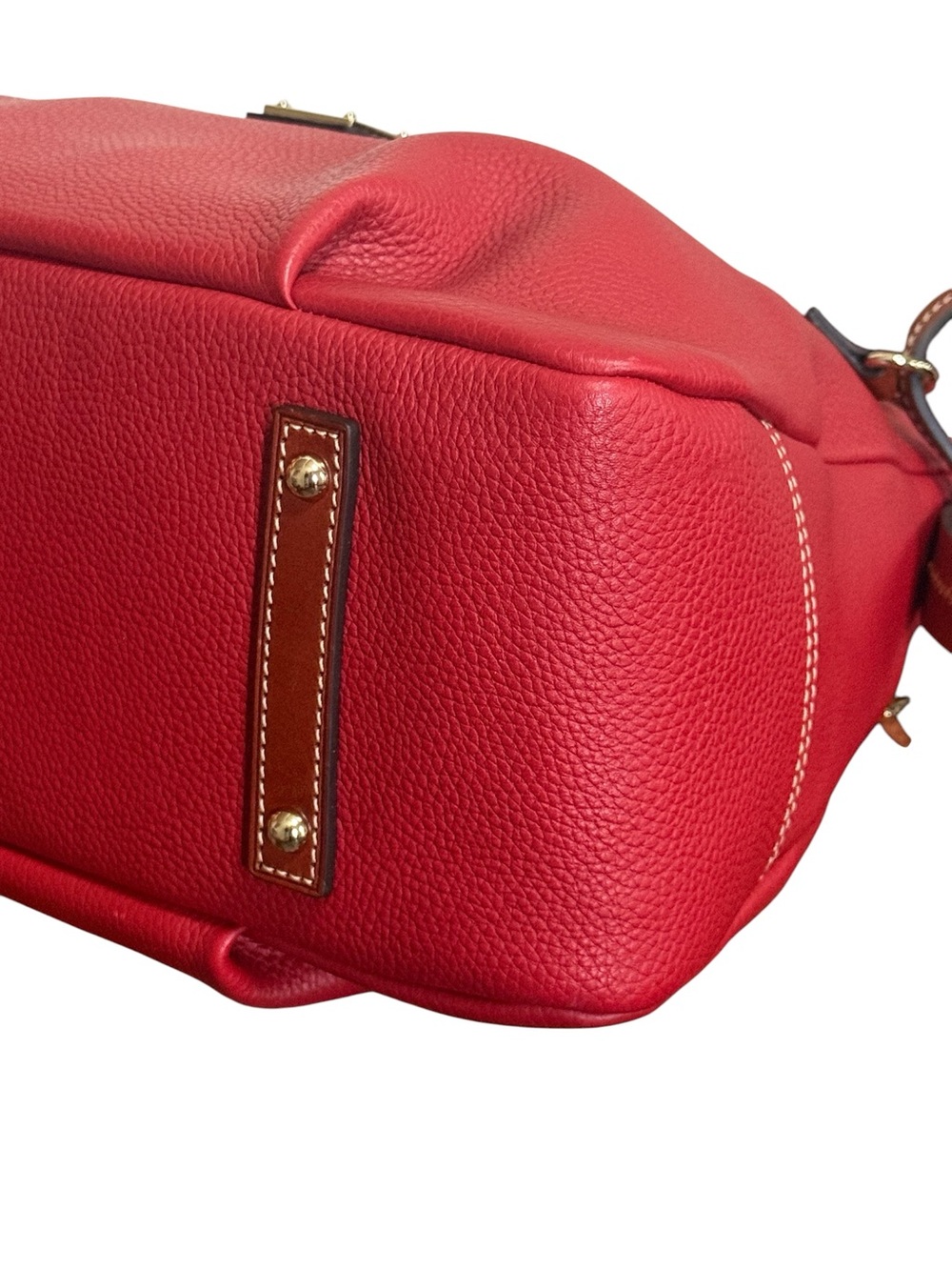 NWOT Authentic Dooney & Bourke Coral Red Leather Tassel Shoulder Hobo Bag - Picture 6 of 15